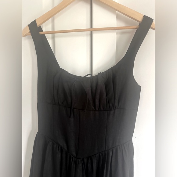 NWT Reformation Balia Linen Midi Dress in Black | size 4 - Picture 8 of 13